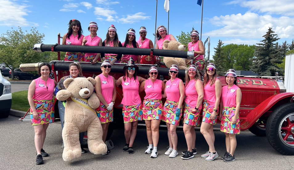 shane homes group photo in pink