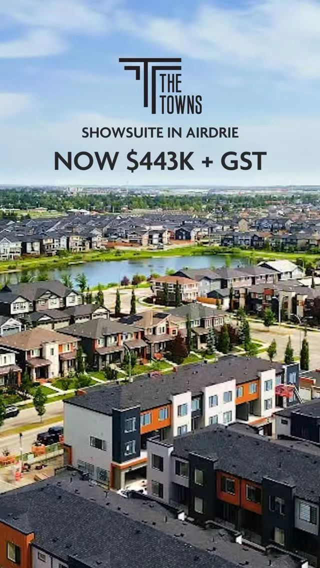 Last chance to live at The Towns! 

Our beautiful showsuite is for sale and is only $443K + GST (including all of the furniture and accessories!!!)

This 1645 square foot townhome features 3 bedrooms, 3.5 bathrooms, a flex space and a den.

This is a rare find, in the heart of an adored community in Airdrie. 

Living in Midtown means you’re close to:
- Shopping 
- Dining 
- Schools 
- Parks and green spaces 
- & several other amenities 

Take the tour in person.
📍209-81 Midtown Blvd