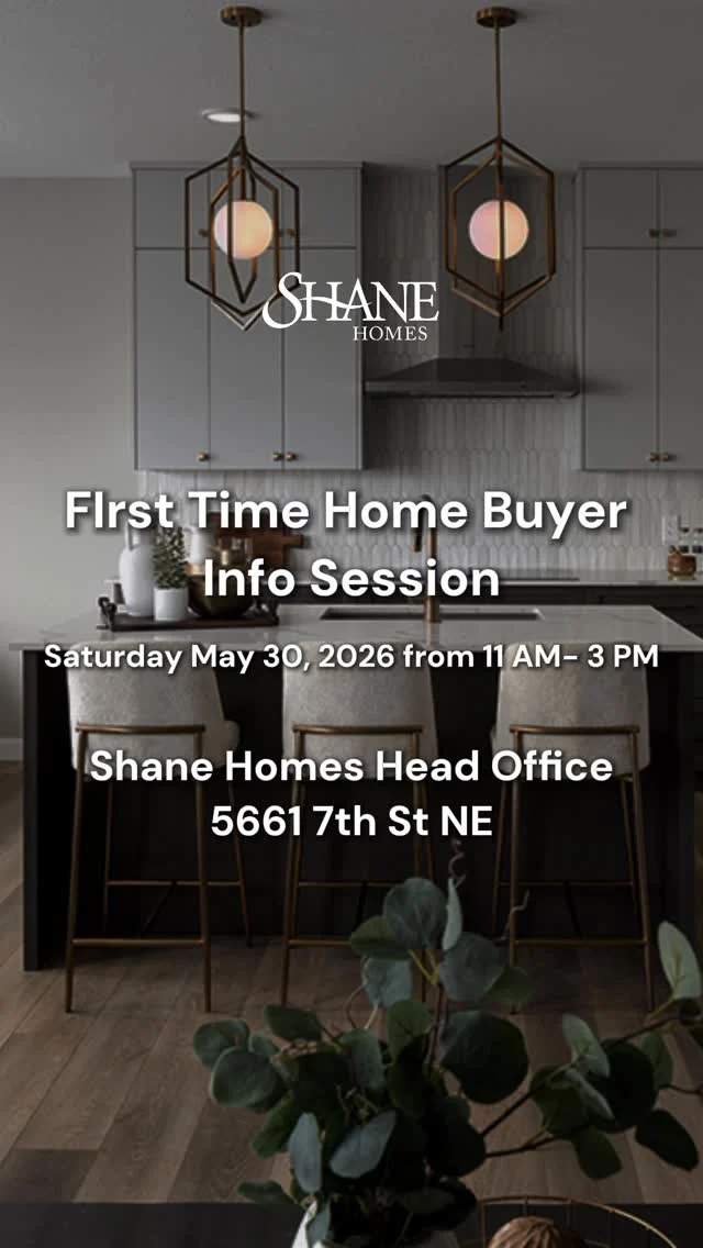 Have you heard about our FREE First-Time Home Buyer info session?

There are a lot of questions that come with buying your first home, and we want to help answer them. We will have industry experts on site there to provide clarity on everything you’d like to know about buying your first home.

Saturday May 30 from 11AM to 3PM
Shane Homes Head Office 
5661 7th St NE

Register at the link in our bio.