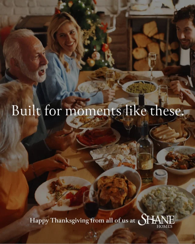 𝗕𝘂𝗶𝗹𝘁 𝗳𝗼𝗿 𝗺𝗼𝗺𝗲𝗻𝘁𝘀 𝗹𝗶𝗸𝗲 𝘁𝗵𝗲𝘀𝗲. 🧡
 
The stories retold every year. The laughter that fills every room. The table that somehow always fits one more chair. These are the moments that turn a house into a home.
 
Happy Thanksgiving from all of us at Shane Homes! We hope you enjoy the day surrounded by the people you love most.